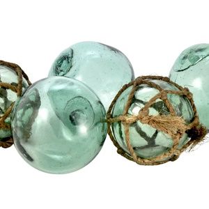 Sea Green Blue Glass Fishing Floats –Set of 5